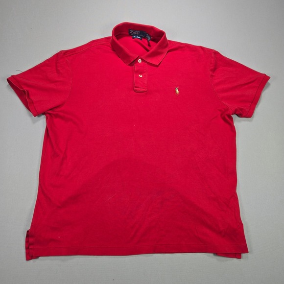 Polo Ralph Lauren Other - Ralph Lauren Polo‎ Shirt Mens XL Red Short Sleeve Pima Interlock Multicolor Pony